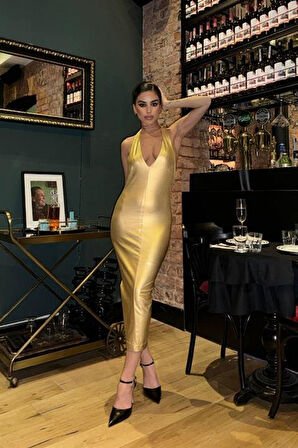 Felicia Sırt Dekolteli Elbise 2583-08