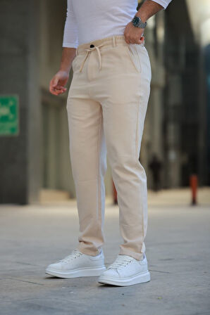 Erkek Beli Bağcıklı Jogger Pantolon