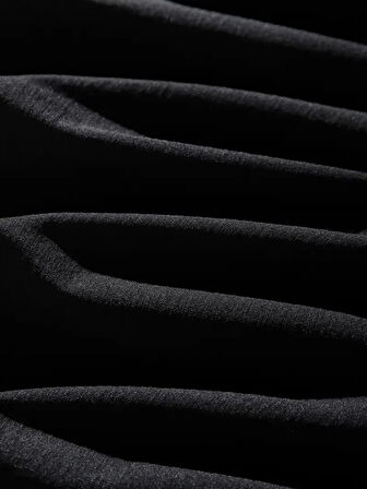 Erkek Dağ Grafikli Tişört, Yaz Için Büyük Beden Rahat T-shirt - Siyah