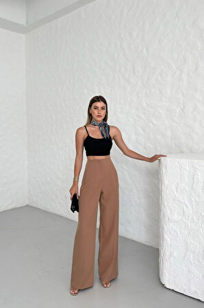 Yüksek Bel Pensli̇ Palazzo Pantolon