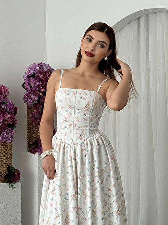 Pars İp Askılı Elbise