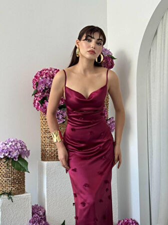 Dora Çiçek Detaylı Elbise