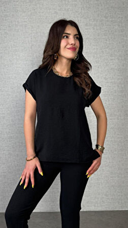 Kadın Kısa Kollu Yuvarlak Yaka Aerobin Bluz Ve Pantolon Ikili Takım