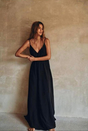 Kadın Ip Askılı Salaş Süprem Kumaş Elbise