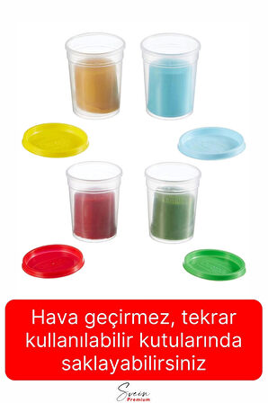 Eğitici Yaratıcı 4x120 gr Play Dough Zararsız Çocuklar İçin Güvenli Eğlenceli Oyun Hamuru Seti