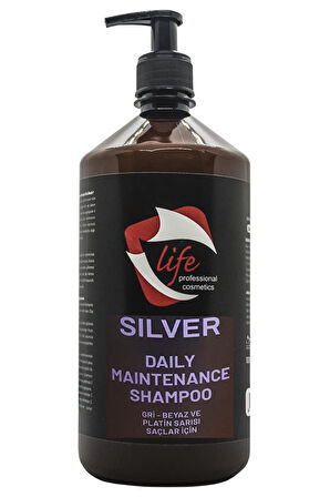 Life Professional Mor Şampuan Hair Silver Shampoo Gri-Beyaz-Platin Sarı Saçlar 1000 Ml.