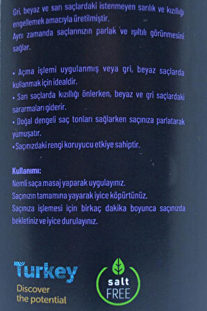 Life Professional Mor Şampuan Hair Silver Shampoo Gri-Beyaz-Platin Sarı Saçlar 1000 Ml.