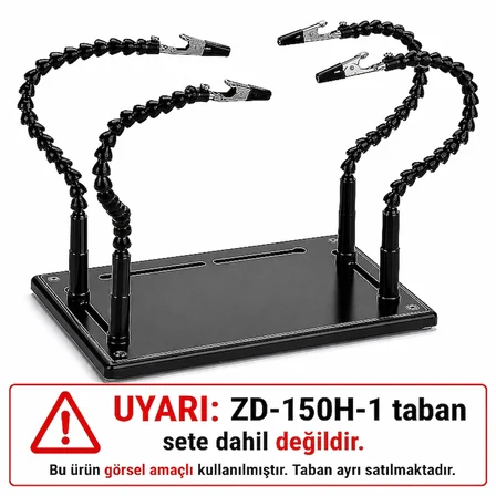 ZD-11P 4 Adet Timsah Uçlu PCB Tutucu - Tabansız