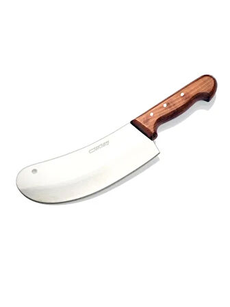 Ündeğerli Bursa Paslanmaz Mutfak Soğan Satırı, Börek Bıçağı No:2, 18 cm - Ahşap Sap
