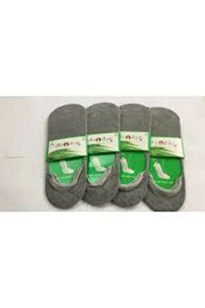 Erkek 4'lü Bambu Silikonlu Babet Çorap