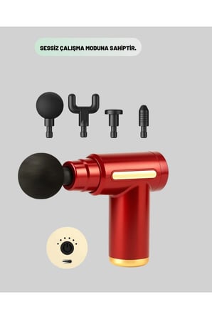 Şarjlı 4 Başlıklı Derin Doku Kas Masaj Aleti, Rahatlatıcı Kullanım