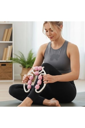 9 Tekerlekli Lenfatik Masaj Rolleri, Cilt Sıkılaştırıcı, Bacak ve Sırt Masaj Aleti