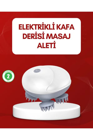 Su Geçirmez Elektrikli Kafa Masaj Cihazı IPX7, Rahatlatıcı ve Kullanışlı