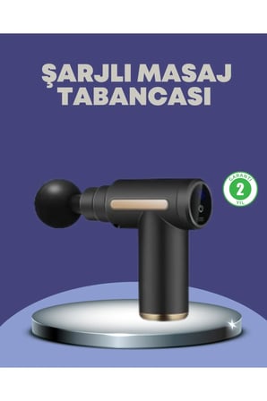 Güçlü Titreşimli Şarjlı Kas Masaj Tabancası, 6 Kademe, 4 Başlık