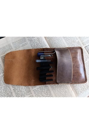 Deri Kalemlik, 8-9 Kalemlik, 28x13 cm, Şık ve Kullanışlı Tasarım