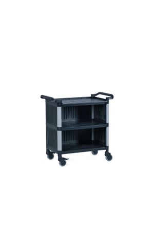 3 Katlı Kapalı Plastik Servis Arabası