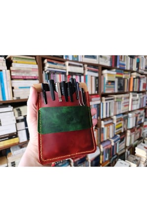 Şık Deri Kalemlik, 8-9 Kalemlik, 28x13 cm, Kalem ve Ofis Aksesuarı