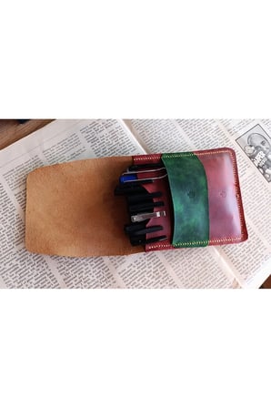 Şık Deri Kalemlik, 8-9 Kalemlik, 28x13 cm, Kalem ve Ofis Aksesuarı