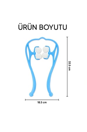 Çok Fonksiyonlu Manuel Masaj Aleti, Boyun, Bel, Bacak ve Ayak İçin Mavi