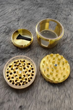 50mm Gold Pencereli Herbal Öğütücü, Baharat ve Tütün Parçalayıcı