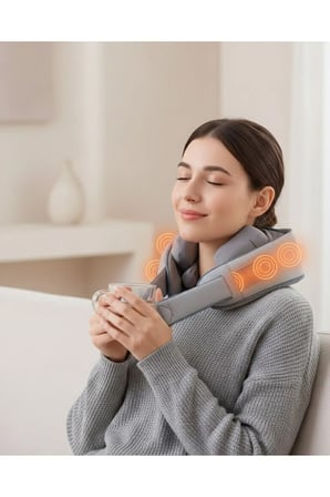 Yüksek Kapasiteli 1800mAh Boyun Masaj Aleti Rahatlatıcı Kullanım
