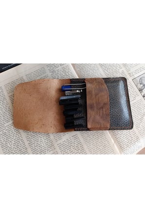 Şık Deri Kalemlik, 8-9 Kalemlik, 28x13 cm, Zarif ve Kullanışlı Tasarım