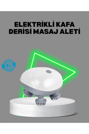 Elektrikli Kafa Derisi Masaj Aleti, ıslak ve kuru kullanım için ideal