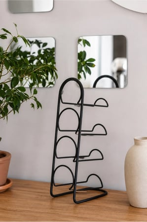4 Raflı Çok Amaçlı Dekoratif Şişe Standı
