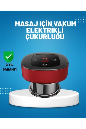 Elektrikli Vakumlu Çukurluk Masaj Aleti, Isıtmalı ve Kırmızı Işık Terapi Seti