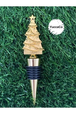 Yılbaşı Temalı Gold Metal Şişe Tıpası