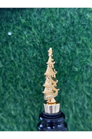 Yılbaşı Temalı Gold Metal Şişe Tıpası