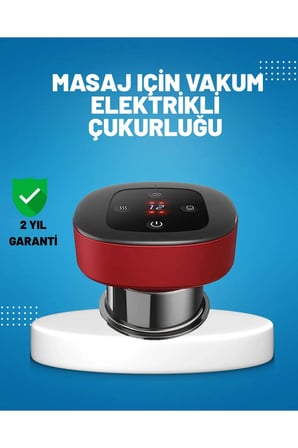 Elektrikli Vakumlu Masaj Aleti, Isıtmalı ve Kırmızı Işıklı Terapi Seti