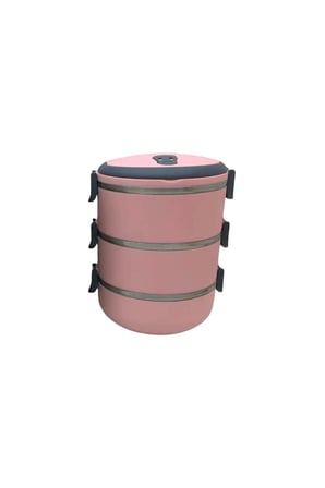 Yemek Termosu Açık Pembe 3lü Sefer Tası 1.8lt