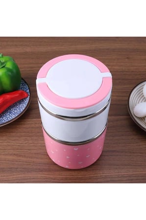 2 Katlı Tutacaklı Sefer Tası Yemek Termosu