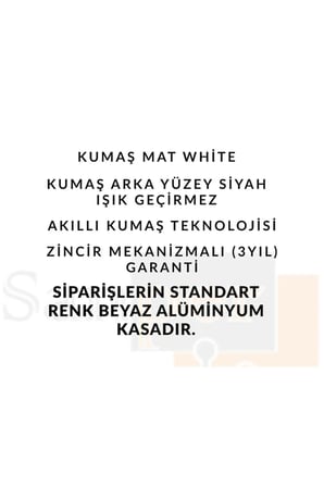 Manuel 200x180 cm Blackout Projeksiyon Perdesi, Yeni Nesil Kumaş