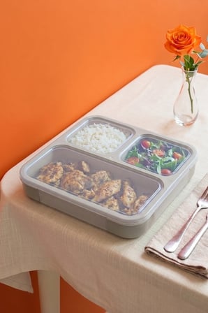 3 Bölmeli Taşınabilir Sızdırmaz Vakumlu Yemek Kabı