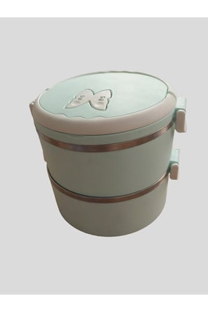 Sızdırmaz 2 Katlı Yemek Termosu Sefer Tası 14.5x 14.5 cm