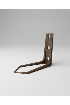 3'lü Şarap Standı Rafı - Masa Üstü Şaraplık 25x34 cm BRONZ