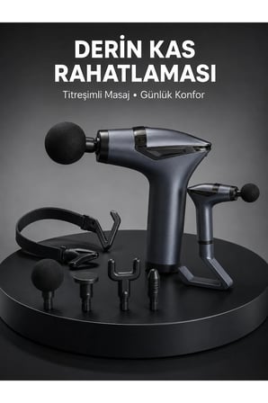 Taşınabilir 3'ü 1 Arada Masaj Aleti Şarjlı Titreşimli Esneme Bantlı