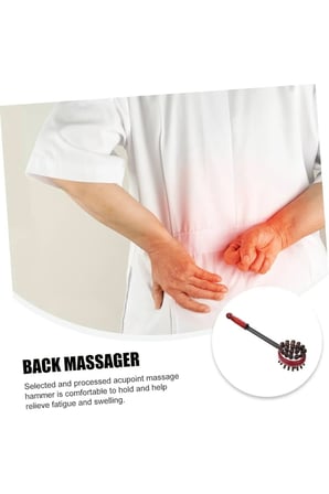 Çift Taraflı Ergonomik Masaj Aleti, Sırt ve Bacak Rahatlatıcı 34cm