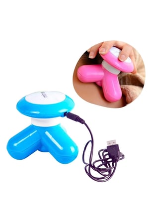 Mini USB Şarjlı 3 Başlıklı Titreşimli El Masaj Aleti