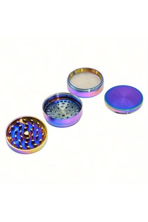 4 Katmanlı Mıknatıslı Grinder 50mm, Yapışmaz Hazne, Taşlı Tasarım