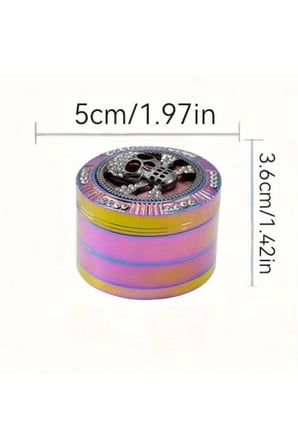 4 Katmanlı Mıknatıslı Grinder 50mm, Yapışmaz Hazne, Taşlı Tasarım