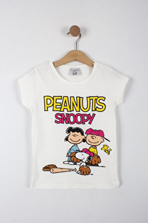 Peanuts Baskılı Kız Çocuk Taytlı Alt Üst Takım