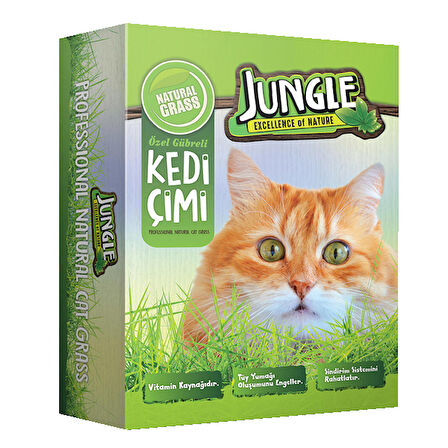 Jungle Kedi Çimi Kutulu (Fileli)