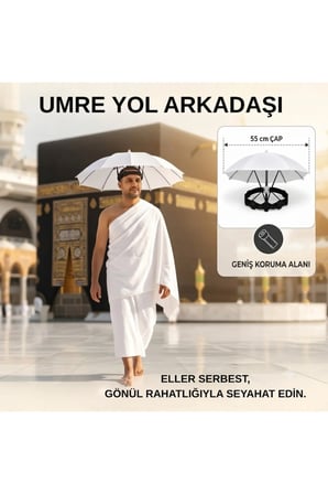 Hac Umre ve Yazlık Kullanıma Uygun Kafa Şemsiyesi