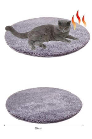 Yumuşak Gri Peluş Kedi Yatağı ve Kulübesi, Konforlu Evcil Hayvan Minderi