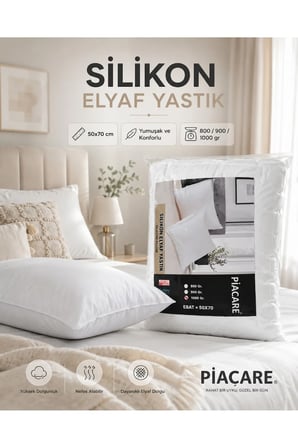 Silikon Elyaf Yastık 50x70 cm Yumuşak Dolgulu 1000 gr