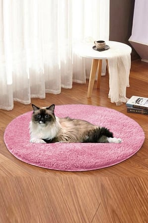 Yumuşak Peluş Kedi Minderi, Rahat ve Şık Evcil Hayvan Yatağı