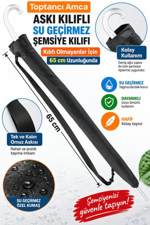 65 cm Askılı Su Geçirmez Şemsiye Kılıfı